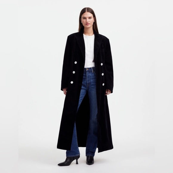 Madewell Alexa Chung for Madewell Oversized Long Coat in Corduroy NT086 - Picture 1 of 7